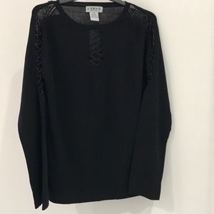 J. Envie black knit top
